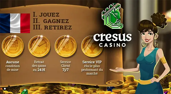 Aperçu de l'interface Cresus Casino